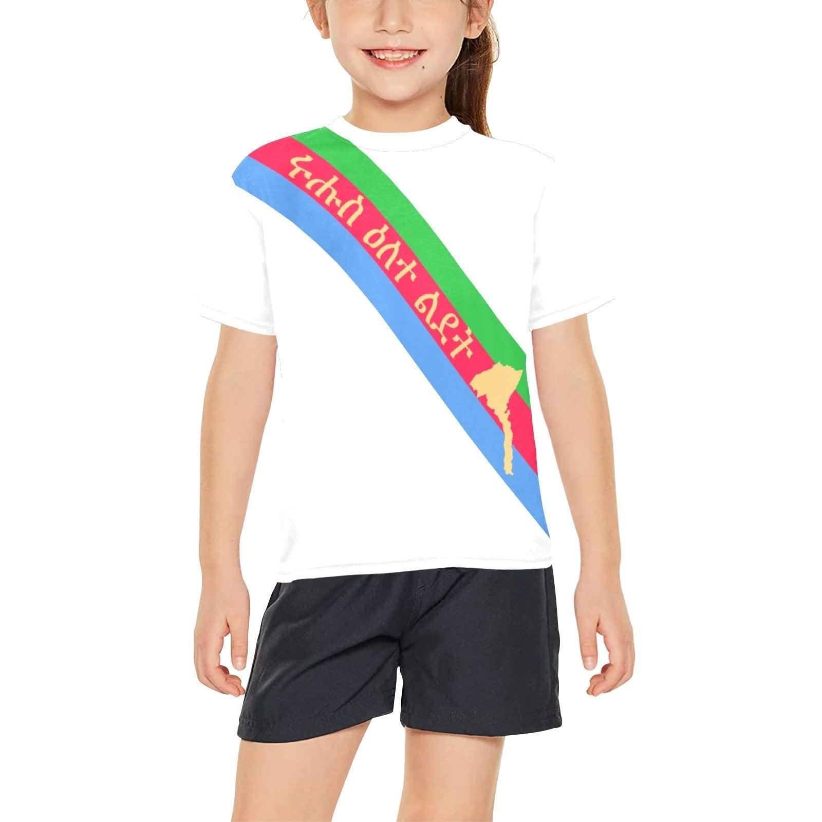 Best Miss Eritrea White T-Shirt Big Girls - Natna Shop