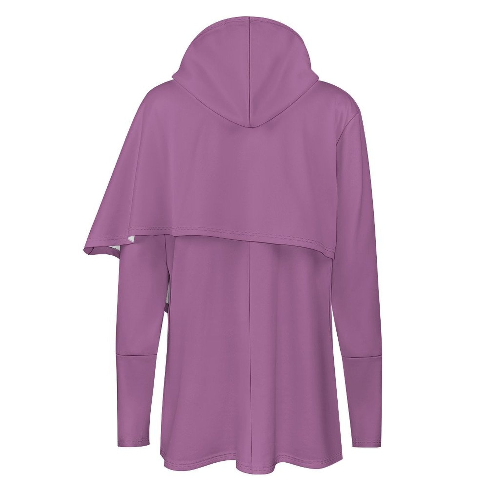 Women Mid-length Slim Fit Hoodie Hoodie light purple discount backside-natnashop