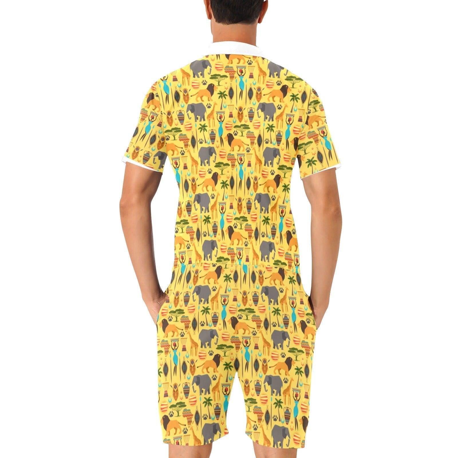 Mens Short Sleeve Jumpsuit - Natna Shop