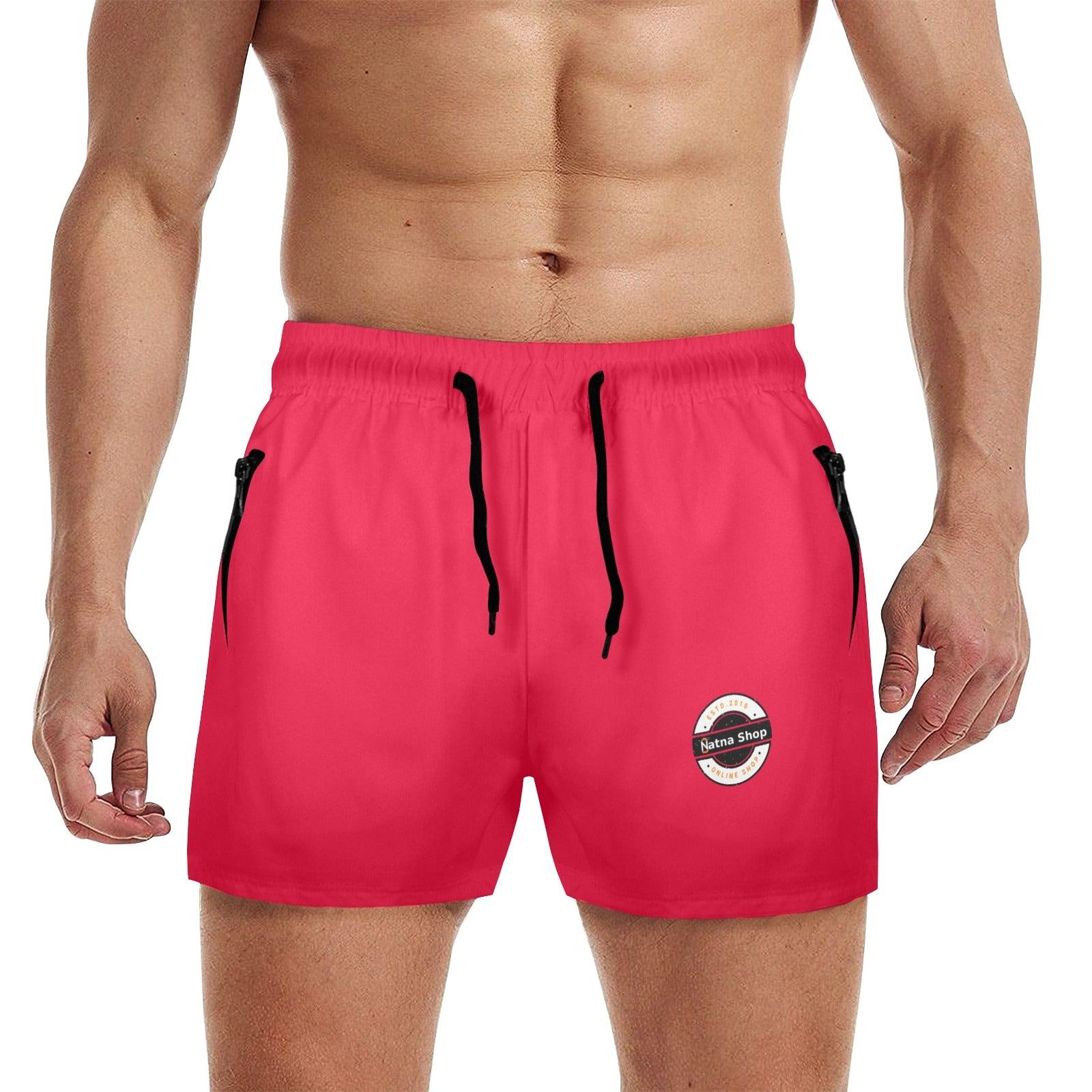 Men's Quick Dry Shorts Natnashop Brand red color