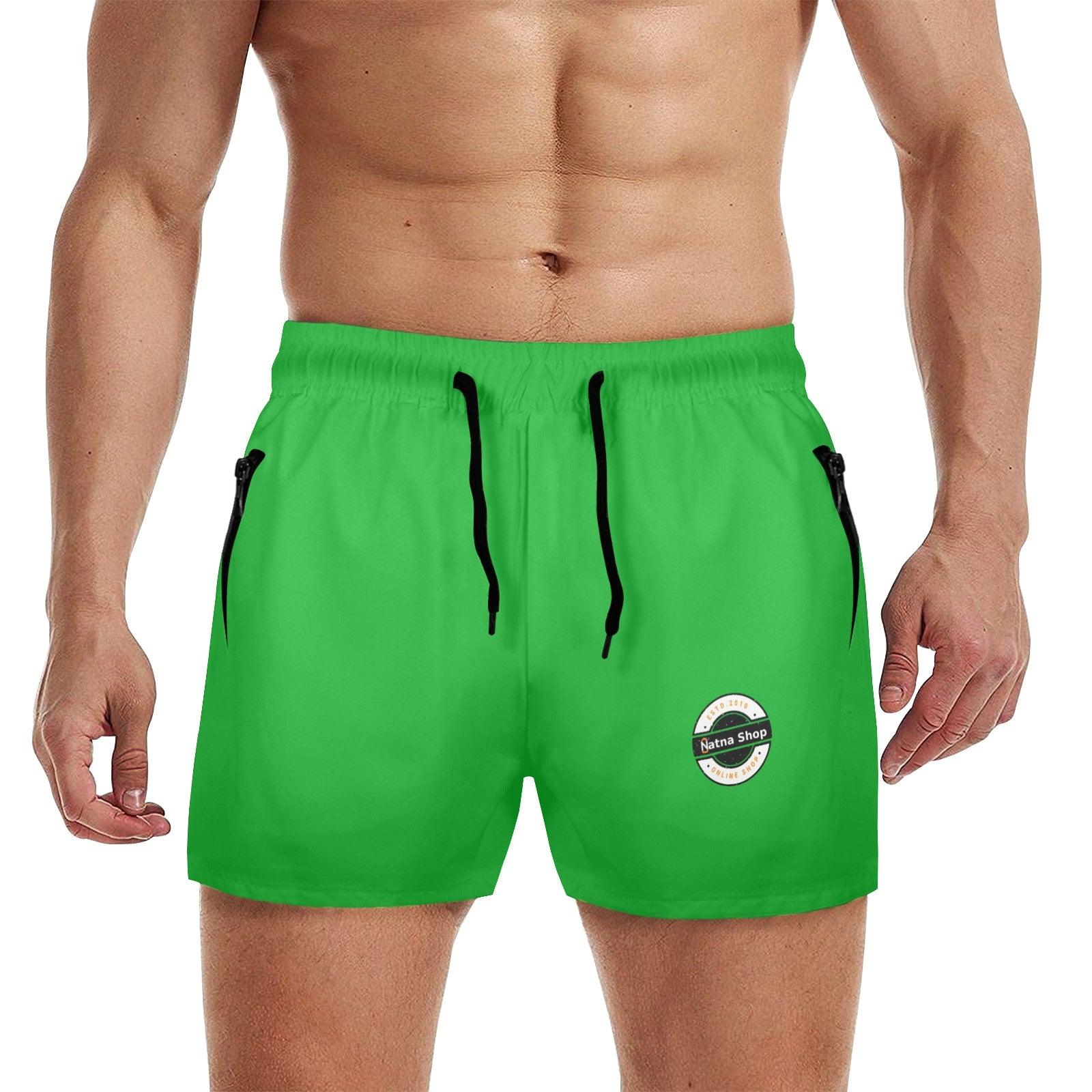 Men's Quick Dry Shorts Natnashop Brand Green color