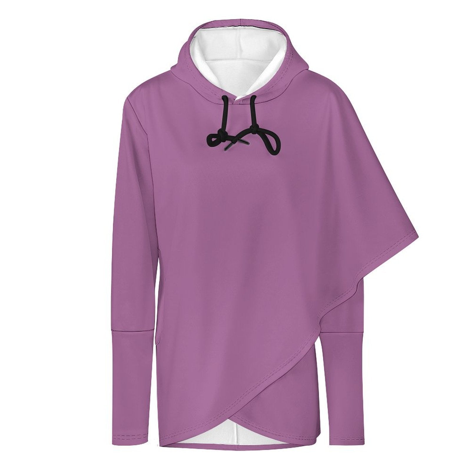 Women Mid-length Slim Fit Hoodie Hoodie light purple discount 2-natnashop