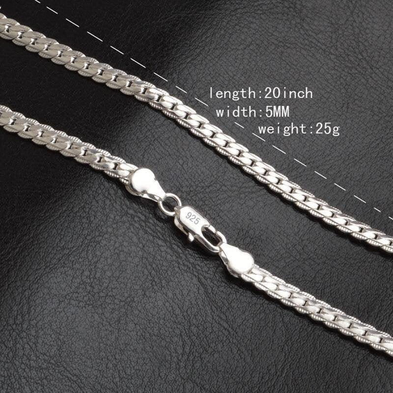 Necklace Chain 925 Sterling Silver  Men - Natna Shop