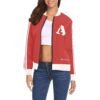 e-joyer All Over Print Bomber Jacket for Women (H19) ARSENAL RED JACKET WITH a LETTER WOMEN All Over Print Bomber Jacket for Women (Model H19)