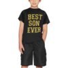 Artsadd Clothing fashion 8-9Y / Black Big boys Best Son Ever t-shirt