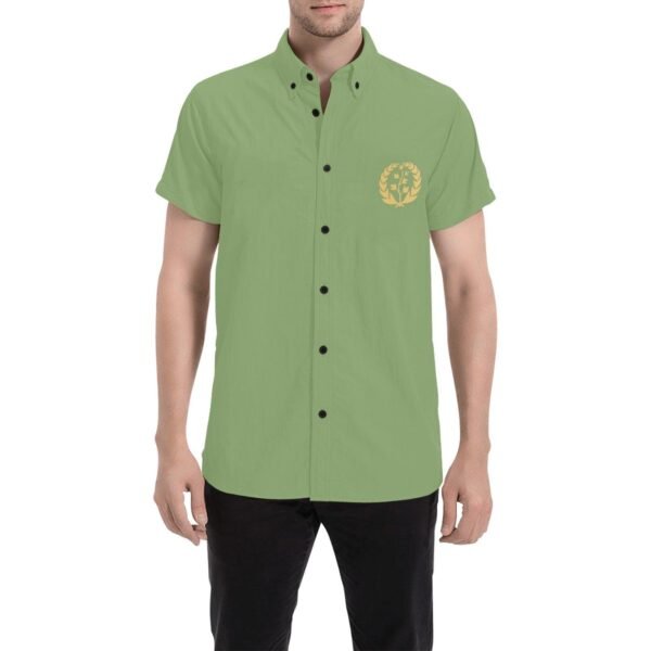 e-joyer Clothing fashion Men Olive Short Sleeve Shirt