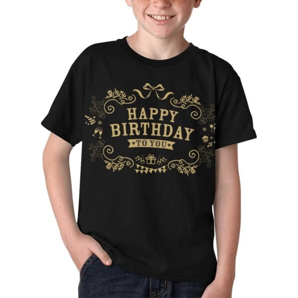 Artsadd Clothing fashion XS / Black Kids Birthday t-shirt