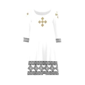 e-joyer Clothing fashion XS Golden Cross White Dress