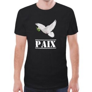 e-joyer Clothing fashion XS Peace Paix T-shirt french text