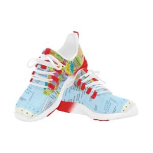 e-joyer Color Sole Running Shoes (059) US7 world map men sport shes