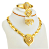 Gold Color Jewellery Sets Necklace Earring Ring Women - Natna Shop