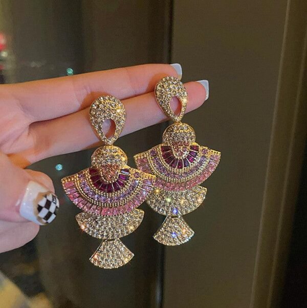 Natna Shop jewellery gold Women long drop earring