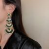 Natna Shop jewellery Green Crystal Drop Earring