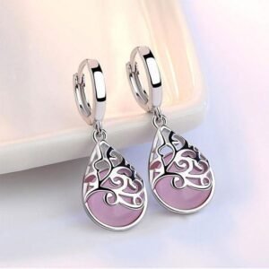 jewellery pink sterling silver earrings 7338865328241