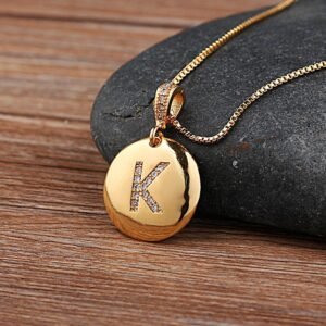 Natna Shop JEWELLERY Unisex Letter Necklace Gold