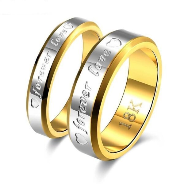 jewellery wedding couple rings for women men engagement stainless steel gold color forever love jewelry fashion ring lover gift no fade 7340798312561