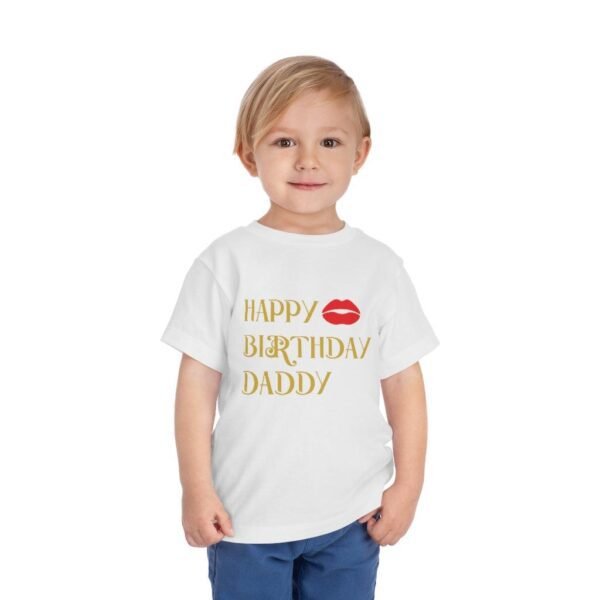 Printify Kids clothes White / 3T Kids Happy birthday Daddy t-shirt