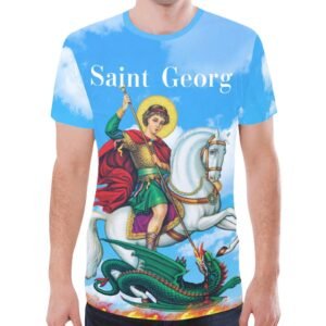 e-joyer New All Over Print T-shirt for Men (T45) Saint Georg church  men t-shirt sky blue cloud New All Over Print T-shirt for Men (Model T45)