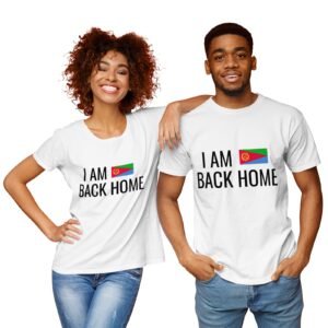 I am Back home eritrean unisex t-shirt white couples jpg